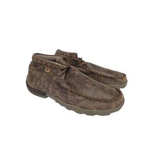 Twisted X Men's MDM0049 Driving Moc Bomber Leather Taupe Size 12M